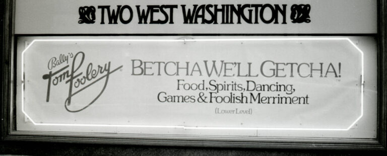 Street sign from Bally Tom Foolery Indianapolis