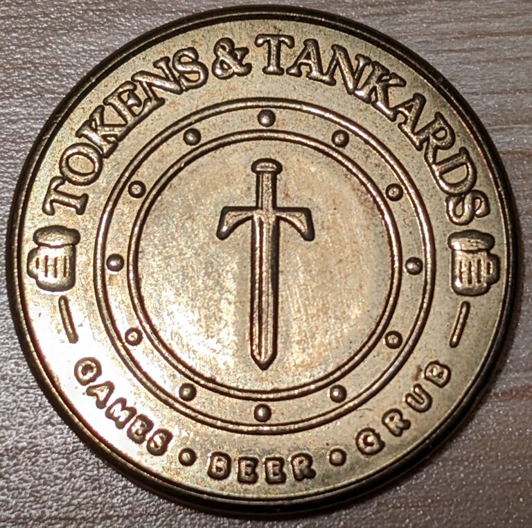Tokens and Tankards token - obverse