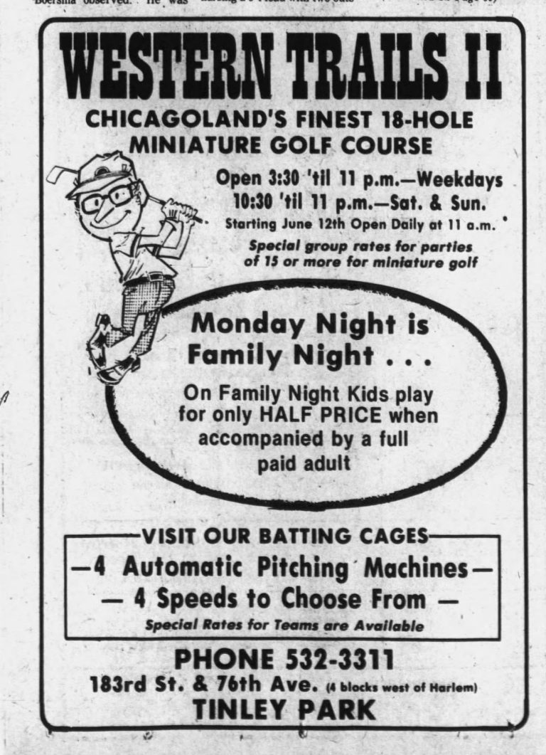 Western Trails II Tinley Park 1978 Ad