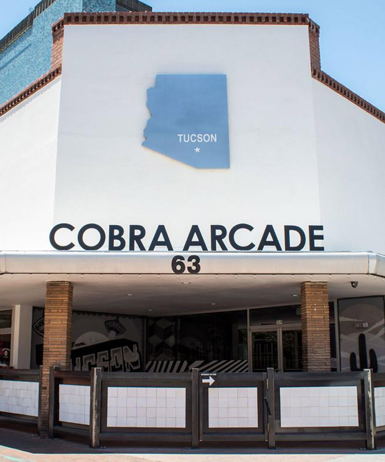 Exterior of Cobra Arcade Bar, Tucson, AZ