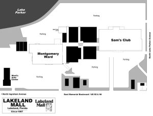 Layout of the mall circa 1987, shortly before Land of Oz closed